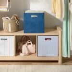 13''x13'' Fabric Decorative Storage Bin Textured Navy - Brightroomâ„¢: 13 Inch Storage Cube, Decorative Storage - Image 2