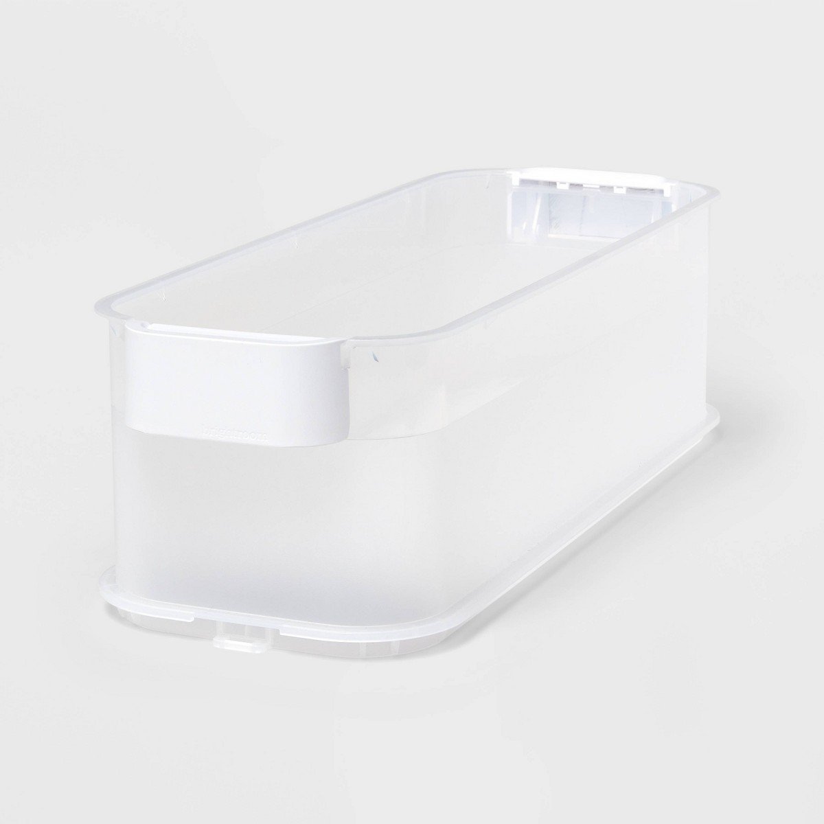 GUEST_2666314a-6739-483d-90a9-78f90447fe5e.jpg Click in Place 4.5qt Clear Slim Plastic Storage Bin with White Latch for Home and Office Organization - Brightroomâ„¢ - Image 1