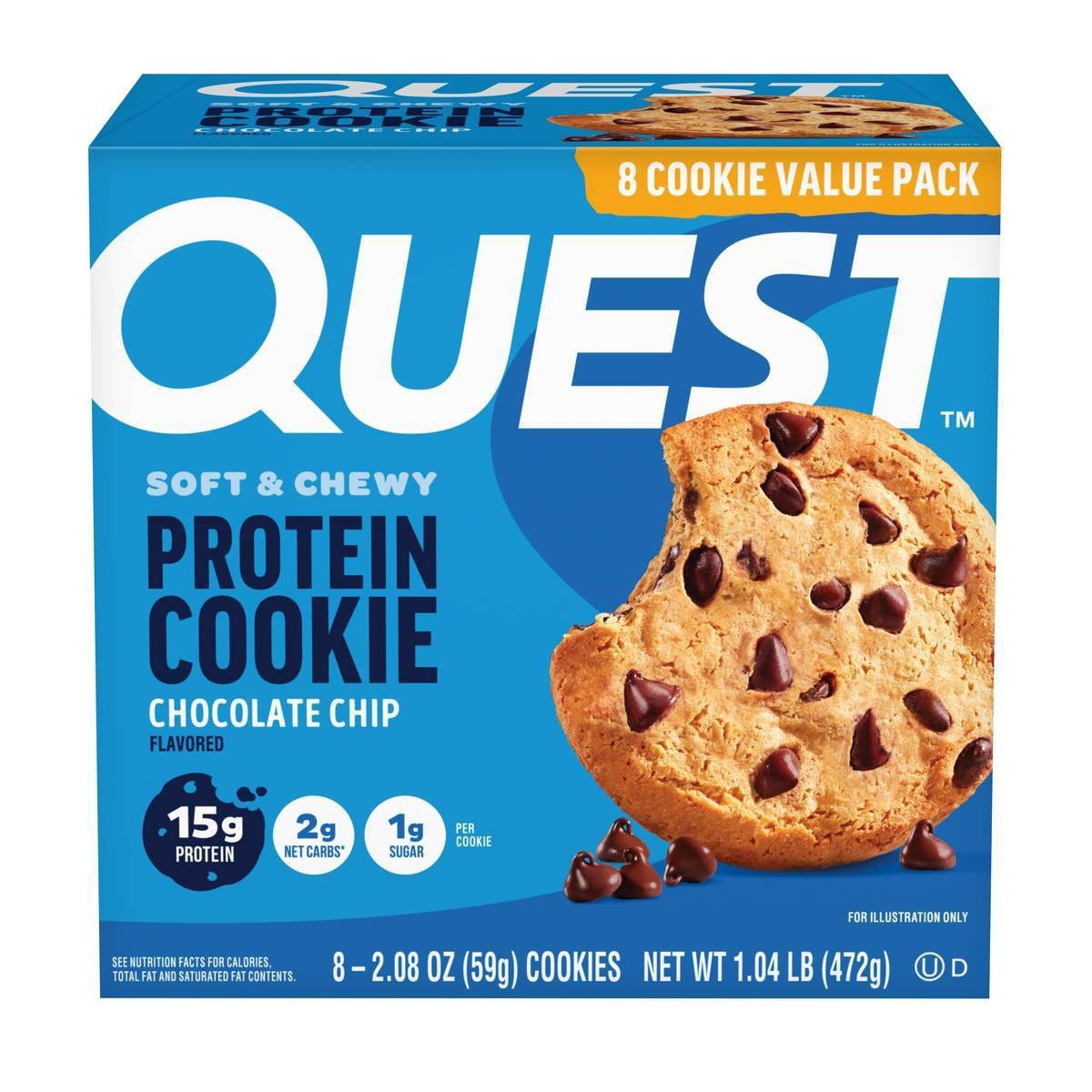 GUEST_270d9a7b-04ae-45c3-9084-486c8f6d2e4a.jpg Quest Nutrition 15g Protein Cookie - Chocolate Chip Cookie - 8ct - Image 1