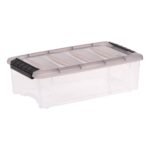 IRIS 5.75qt 12pk Stack and Pull Plastic Storage Bin: Multicolor, Transparent, Stackable, Portable, Lidded, Built-In Handles - Image 2