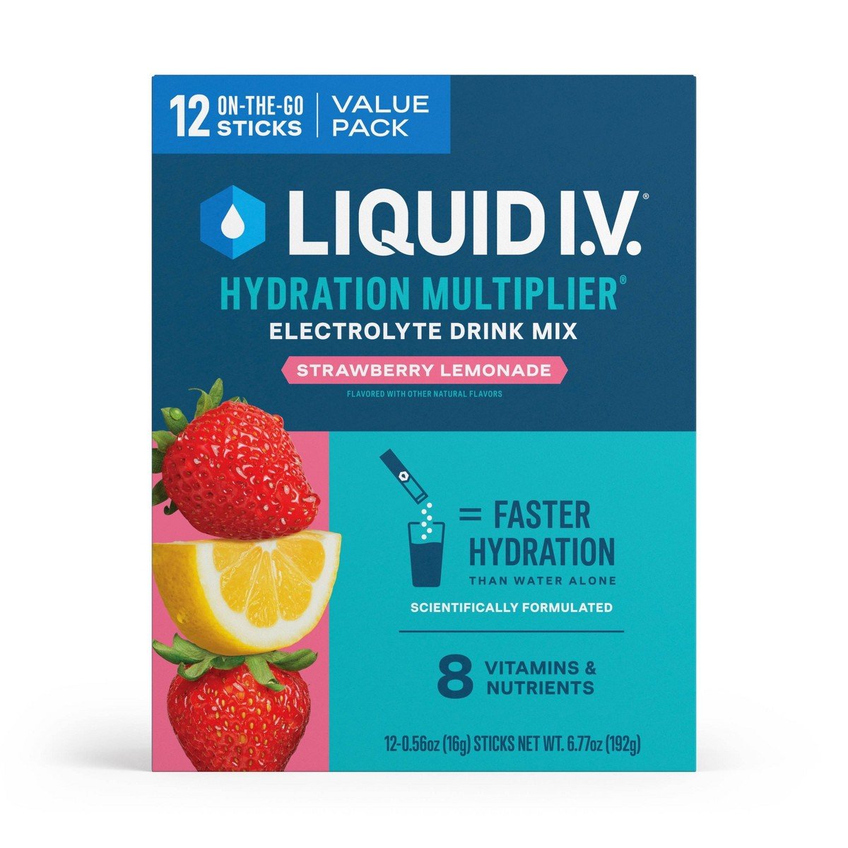 GUEST_27a2f054-1a4a-4b91-bb2b-aa58be717e74.jpg Liquid I.V. Hydration Multiplier Powder Electrolyte Drink Mix - Strawberry Lemonade - 6.77oz/12ct - Image 1
