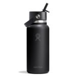 Hydro Flask 32 fl oz Stainless Steel Wide Mouth Flex Straw Water Bottle - Black