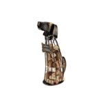 True Dog Wine Cork Holder, Metal Cork Storage Display for Kitchen, Rustic Bronze Pet Decor, Home Bar, Gifts for Dog Lovers, Holds 50 Wine Corks