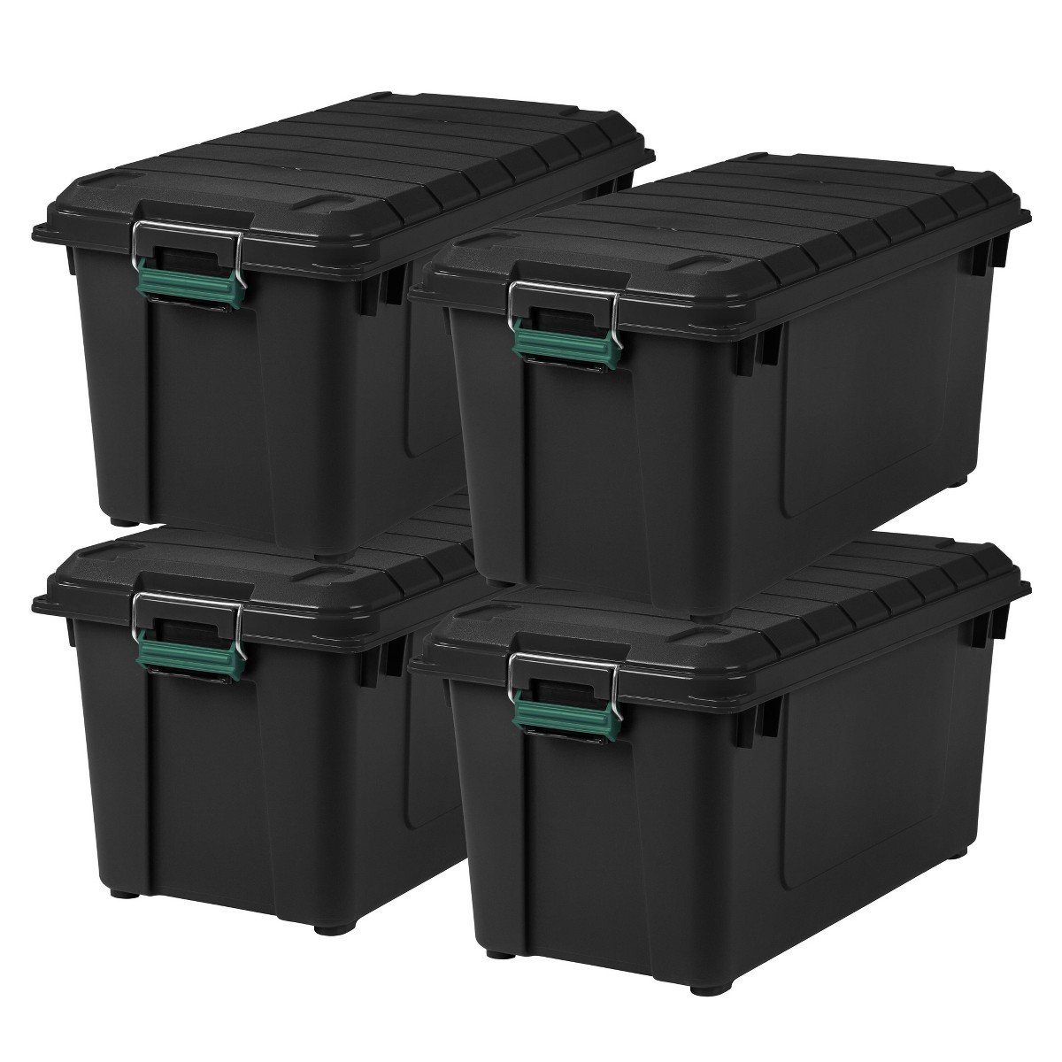 GUEST_29f81a7f-0f71-4564-8122-df57b0f93ba5.jpg IRIS x Remington 82qt 4pk Heavy Duty Plastic Storage Tote Bin with Lid Black: Stackable Universal Storage Bins - Image 1