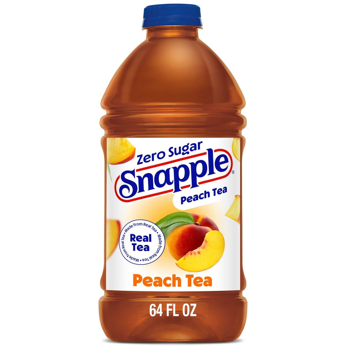 GUEST_2a42b469-d126-466c-8d2a-3341770571a5.jpg Snapple Zero Sugar Peach Tea - 64 fl oz Bottle - Image 1