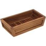 HomeRoots 12" Brown Solid Wood Organizing Box - Image 4