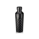 Viski Paragon Stainless Steel Cocktail Shaker with Built-in Strainer and Measuring Cap for Espresso Martini, Margarita, Home Bar Gifts, 23oz, Black