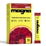 Magna Hydration Electrolyte Mix Stick Pack Dietary Supplement Vegan Powder - Blood Orange - 10ct: Non-GMO, Sugar-Free, Gluten-Free, Magnesium 210mg