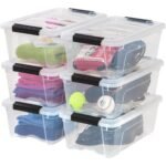 IRIS 13 Qt Stackable Plastic Storage Bins with Lids, Discreet- Pearl, 6Pk - Image 8