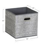 Household Essentials 11" Set of 6 Storage Bins Gray - Image 5