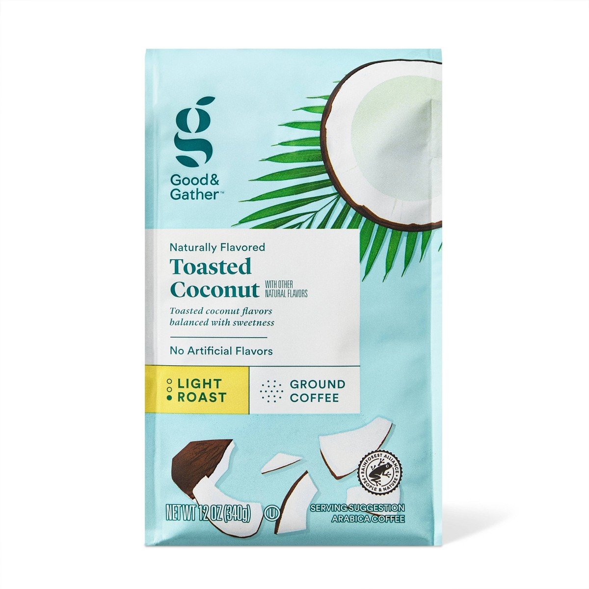 GUEST_2d853106-60be-4cb7-8d25-c008cf5556a0.jpg Naturally Flavored Toasted Coconut Light Roast Ground Coffee - 12oz - Good & Gatherâ„¢ - Image 1