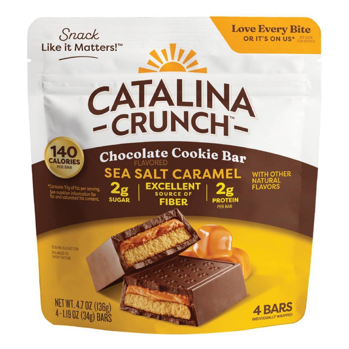 GUEST_2e407e12-4eab-4018-b41f-12933393095a.jpg Catalina Crunch Sea Salt Caramel Chocolate Cookie Bars - 4.7oz/4ct - Image 1