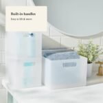 Extra Large 12" x 9" x 6.5" Plastic Bathroom Organizer Bin with Handles White Frozen - Brightroom - Image 4
