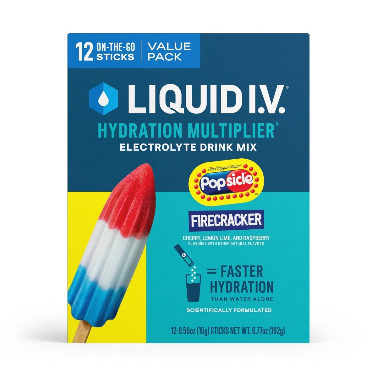 GUEST_2ea3b9fb-77f4-42f7-b152-f61b637d0930.jpg Liquid I.V. Hydration Multiplier Powder Electrolyte Drink Mix - Popsicle Firecracker - 0.56oz/12ct - Image 1