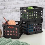 Sterilite Mini Crate Stackable Plastic Storage Bin Organizer w/ Handles, 12 Pack - Image 5