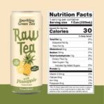 Raw Tea Sparkling Green Tea with Pineapple Juice - 11 fl oz Can - Image 3