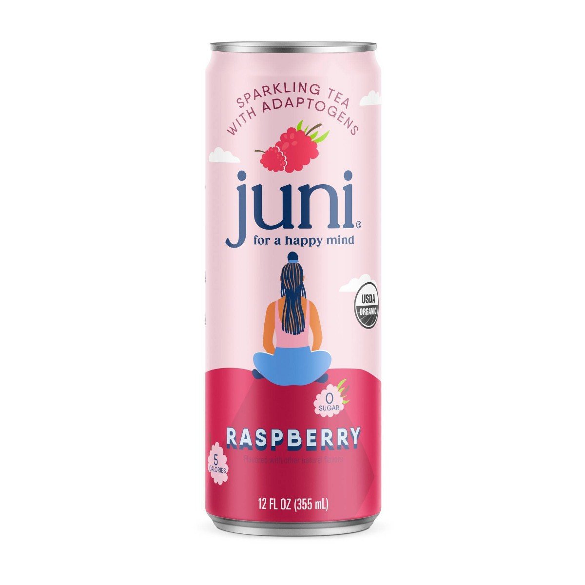 GUEST_30694454-eec0-49c1-a280-9431095d4a9f.jpg Juni Raspberry Sparkling Tea Beverage - 12 fl oz: Caffeinated - Image 1