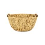 HomeRoots 13" Natural Woven Water Hyacinth Basket - Image 5