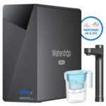 Waterdrop X16-Alkaline Tankless Reverse Osmosis System, NSF/ANSI 58 and 372 Certified, 1600 GPD, 11-Stage, Extra 1 Pitcher 7 Cup Capacity (Blue)
