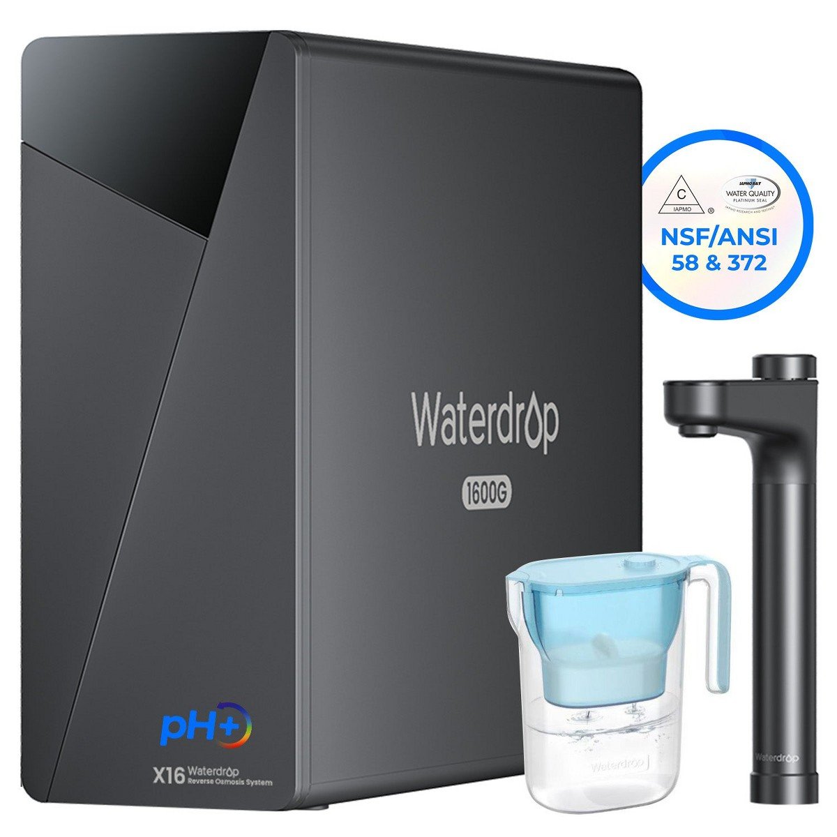 GUEST_32785b27-6ebd-42ab-a974-ecd9682c72cf.jpg Waterdrop X16-Alkaline Tankless Reverse Osmosis System, NSF/ANSI 58 and 372 Certified, 1600 GPD, 11-Stage, Extra 1 Pitcher 7 Cup Capacity (Blue) - Image 1