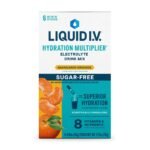 Liquid I.V. Sugar Free Hydration Multiplier Powder Electrolyte Drink Mix - Mandarin Orange - 0.45ox/6ct