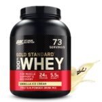 Optimum Nutrition, Gold Standard 100% Whey Protein Powder, Vanilla Ice Cream, 5lb