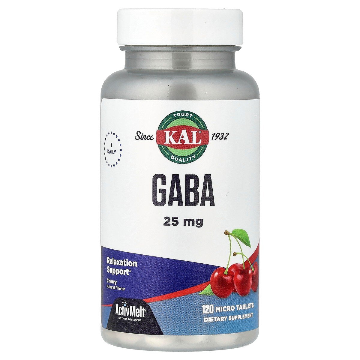 GUEST_32ef472e-e550-4010-9dbb-f5cfa8955cb4.jpg KAL GABA, Cherry, 25 mg , 120 Micro Tablets - Image 1