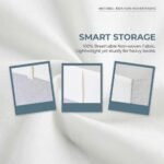 REGALWOVEN Storage Cube Set, 1-Pack Collapsible Fabric Storage Bins, Closet Organizer Baskets for Clothes, and Books White 20.9*13.8*11.8in - Image 5