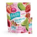 FlavCity Hydration Electrolyte Supplement Powder - Strawberry Limeade - 3.3oz/12ct