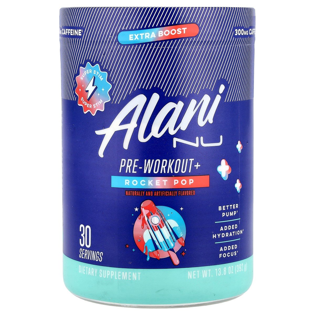 GUEST_335456e8-cec2-453c-bf73-f60bf6e8274c.jpg Alani Nu Pre-Workout+, Rocket Pop, 13.8 oz (392 g) - Image 1