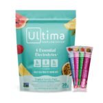 Ultima Replenisher Daily Hydration Electrolyte Stick Packs - Tropical Variety Pack: Powdered Drink Mix with 4 Flavors, 20ct