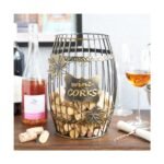 True Wine Barrel Cage Cork Holder, Decorative Metal Cork Storage, Kitchen, Home Decor Display, Gifts for Wine Lovers, Collectors, Holds 220 Wine Corks - Image 5
