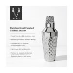 Viski Diamond Cocktail Shaker, Faceted Stainless Steel Drink Shaker for Margarita, Espresso Martini, Home Bar Essentials, Party Hosting Gifts, 25 oz - Image 3