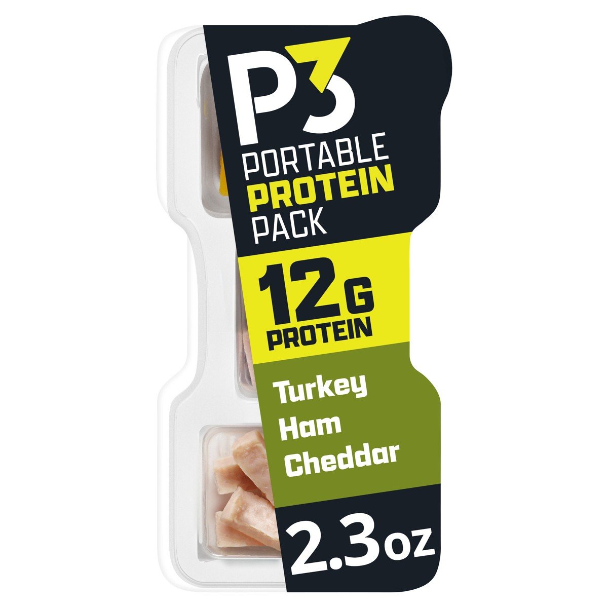 GUEST_35d3a15c-11cc-4fee-921b-63ca86afb83c.jpg P3 Portable Protein Snack Pack with Turkey, Ham & Cheddar Cheese - 2.3oz - Image 1