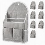 Storage Bins, Storage Organizer, 8 Pack Cotton Linen Wall Hanging Storage Bag with Waterproof Coating, Metal Grommet Hooks for Bedroom - Image 9