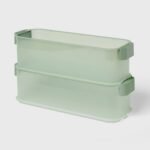 Click in Place 4.5qt Slim Plastic Storage Bin for Home and Office Organization - Brightroomâ„¢ - Image 4