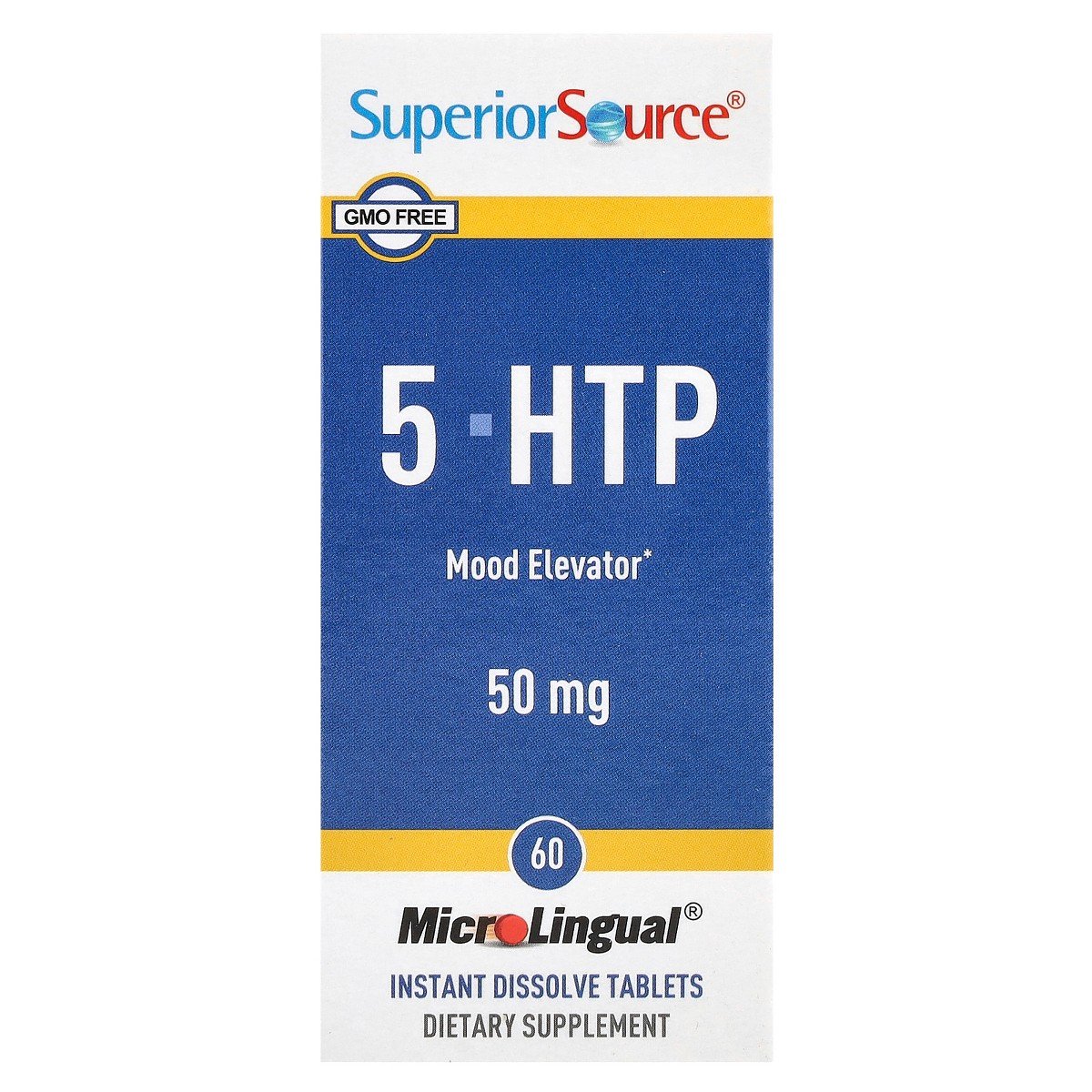 GUEST_366c26d4-ad36-47ac-95eb-edd0db10387c.jpg Superior Source 5-HTP, 50 mg, 60 MicroLingual® Instant Dissolve Tablets - Image 1