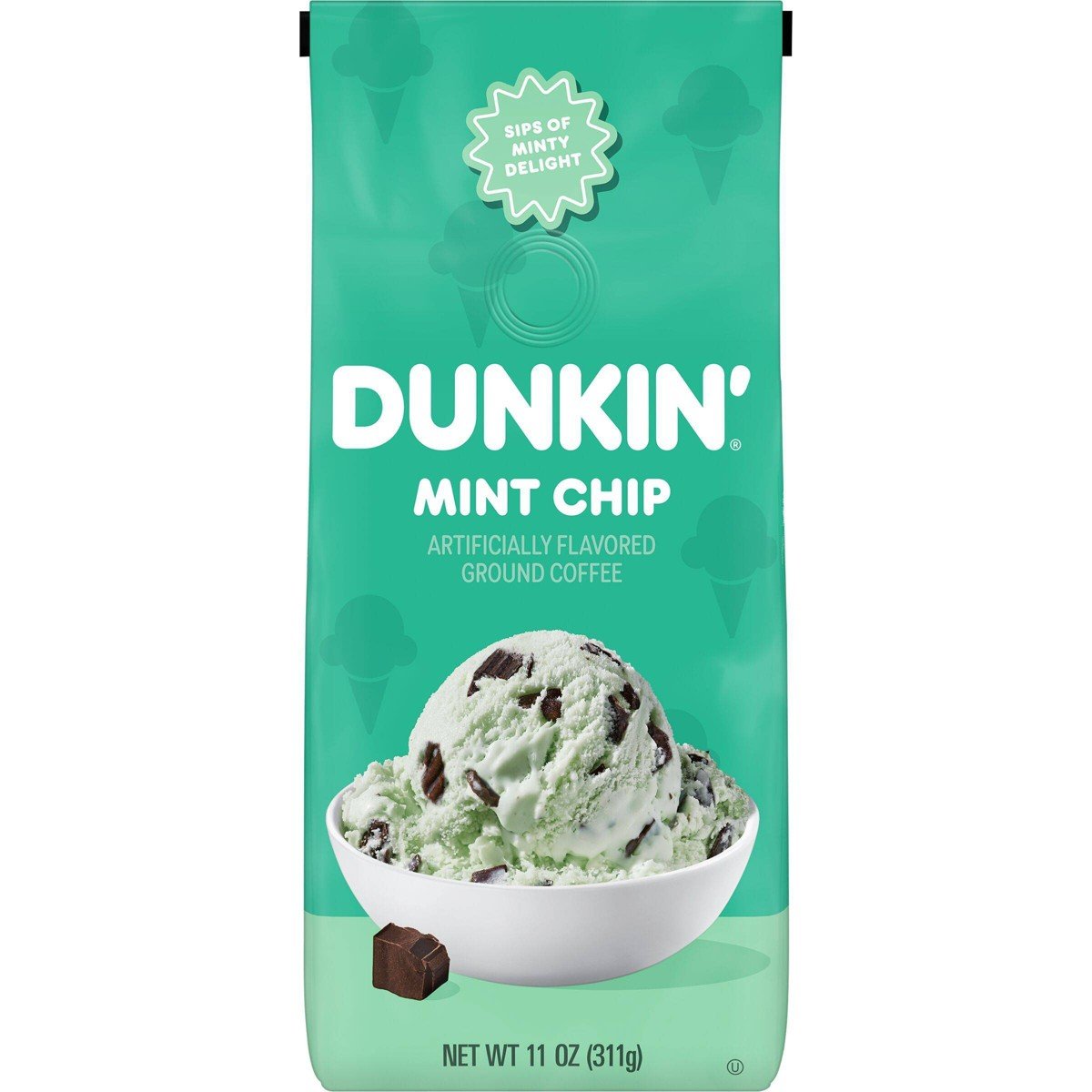 GUEST_370dd380-0414-43f2-906a-f3e604d828d4.jpg Dunkin' Mint Chip Flavored Dark Roast Ground Coffee - 11oz - Image 1