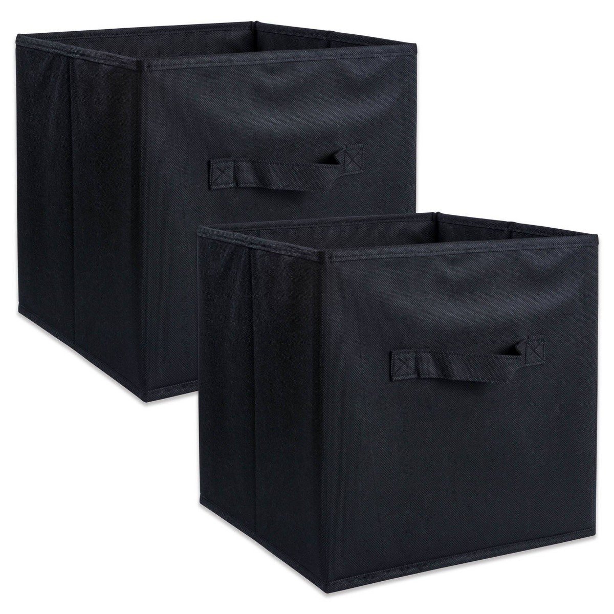 GUEST_37a2c232-43b8-4d0d-ad17-d499f8aba38a.jpg Set of 2 11" x 11" x 11" Nonwoven Pp Square Storage Cube Solid Black - Design Imports - Image 1