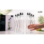JoyJolt Spring Glass Water Bottles with Stainless Steel Cap - 18 oz - Set of 6 - Image 2