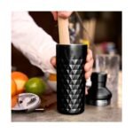 Viski Paragon Stainless Steel Cocktail Shaker with Built-in Strainer and Measuring Cap for Espresso Martini, Margarita, Home Bar Gifts, 23oz, Black - Image 5