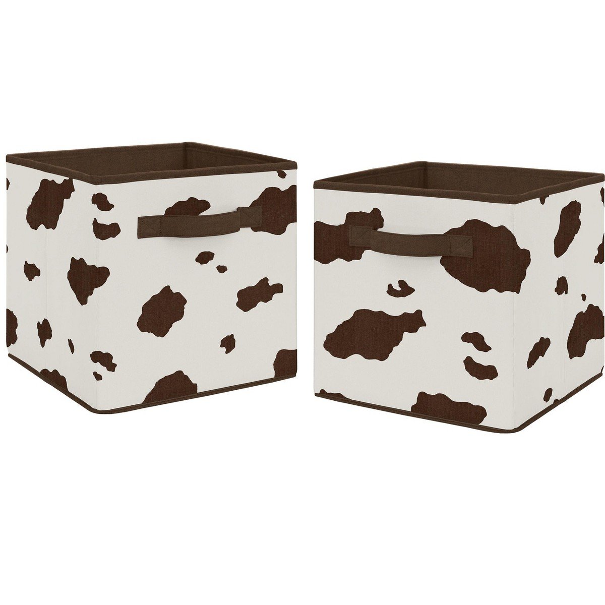 GUEST_38e676a1-498a-4ae2-ada0-c17ac4d6b01f.jpg Sweet Jojo Designs Fabric Storage Bins Set Wild West Cow Print Ivory and Brown - Image 1