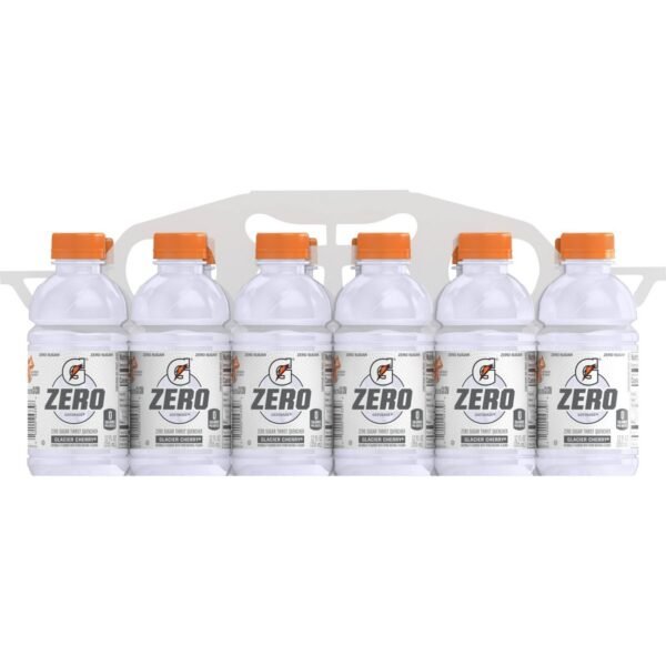 Gatorade G Zero Glacier Cherry Sports Drink - 12pk/12 fl oz Bottles: Sugar-Free, Non-Caffeinated