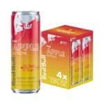 Red Bull Apple Edition Energy Drink - Fuji Apple & Ginger - 4pk/12 fl oz Cans: Low Fat, No Artificial Flavors, Caffeinated