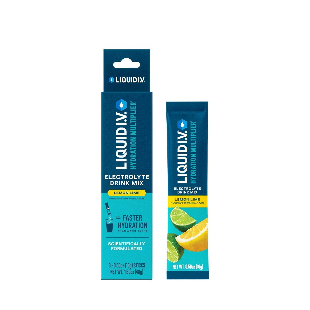 GUEST_3a6e57ff-2fd3-4159-94cc-2d839ccd4cc3.jpg Liquid I.V. Hydration Multiplier Vegan Powder Electrolyte Supplements - Lemon Lime - 0.56oz each/3ct - Image 1