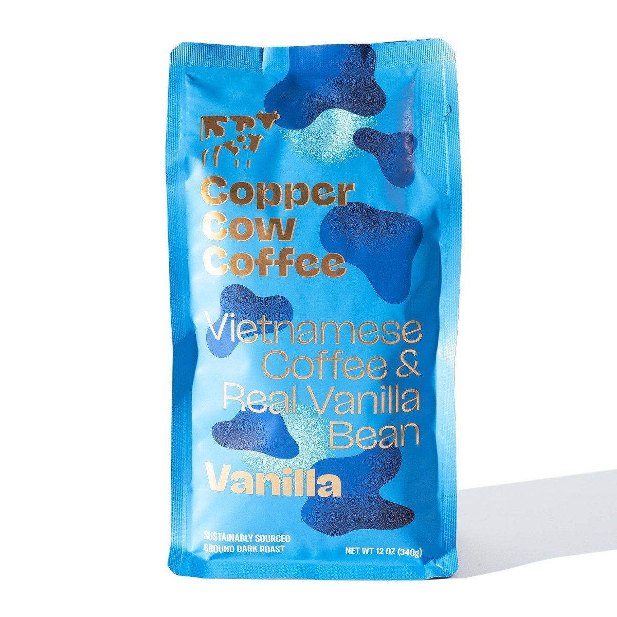 GUEST_3abef353-8aae-45b9-87bd-935c0bd184fa.jpg COPPER COW COFFEE Real Vanilla Bean Vietnamese Ground Coffee - 12oz: Dark Roast - Image 1