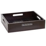 HomeRoots 16" Black Solid Wood Organizing Box - Image 4