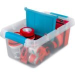 Hefty 17qt Split and Store Clear Storage Bin with Divider Small - Image 2
