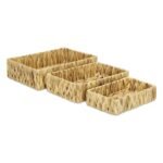 HomeRoots Set of Three Natural Water Hyacinth Baskets - Image 5