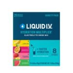 Liquid I.V. Hydration Electrolyte Powder Supplements - Variety Pack - 11.85oz/21ct: Non-Caffeinated Drink Mix, 4 Flavors